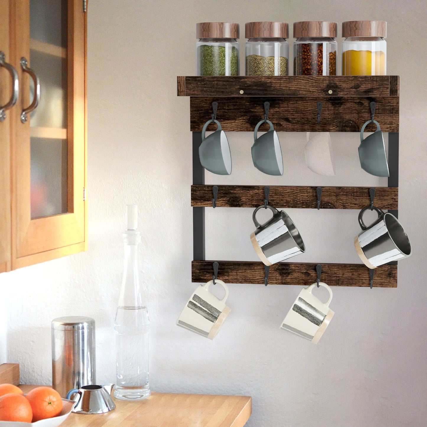 Wall Mounted Coffee Mug Holder