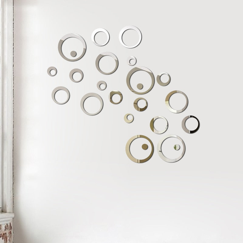 3D Round Mirror Wall Stickers