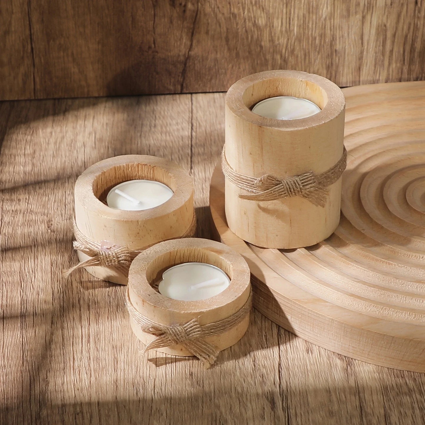 Wooden Candle Holder