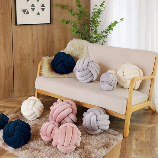 Ultra Soft Knot Ball Pillows