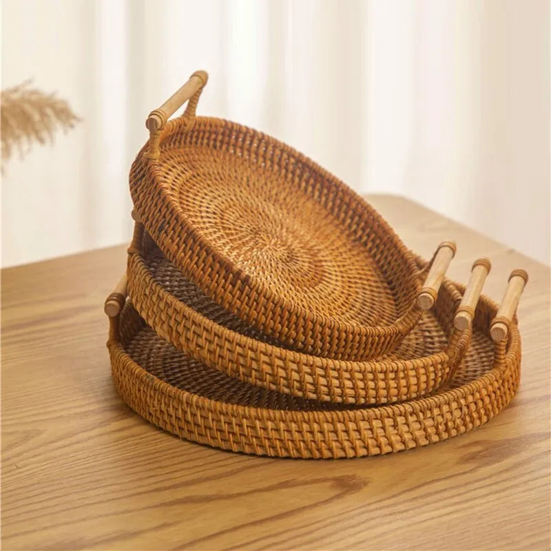 Rattan Food Tray