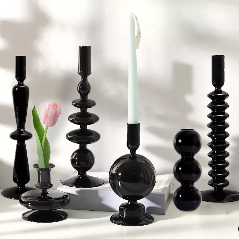 Modern black Glass Vase