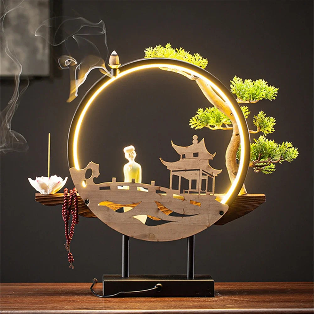 Wooden Backflow Incense Burner