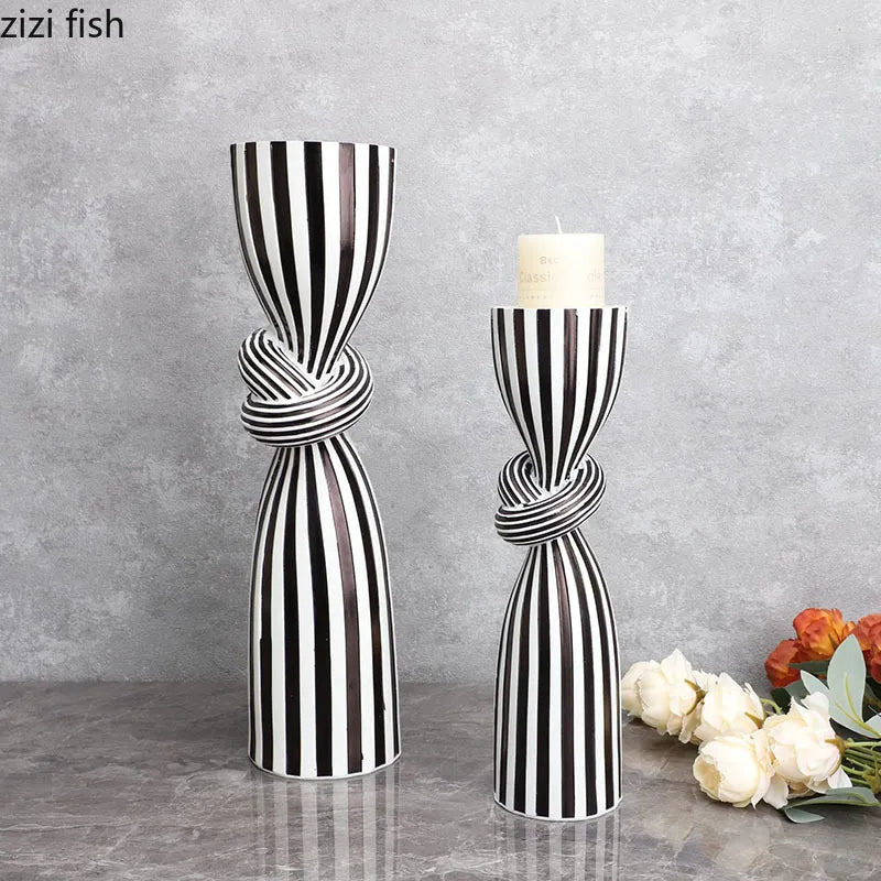 Striped Candle Holders