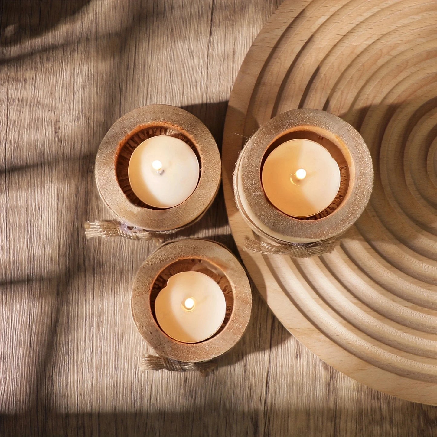 Wooden Candle Holder