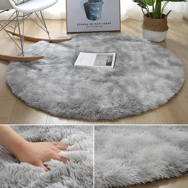 Round Fluffy Rug