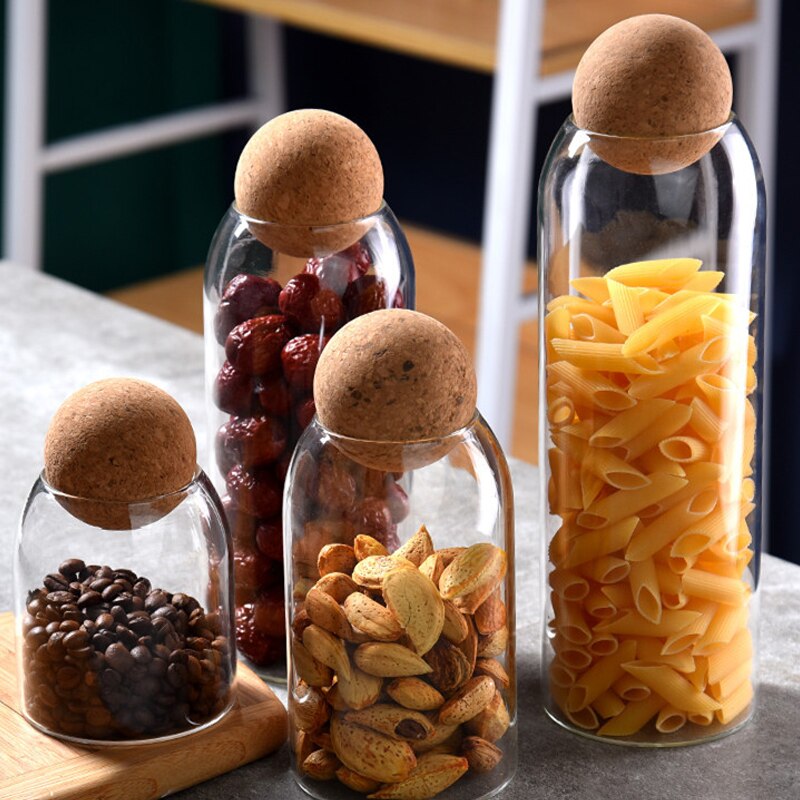 Ball Cork Glass Storage Jars