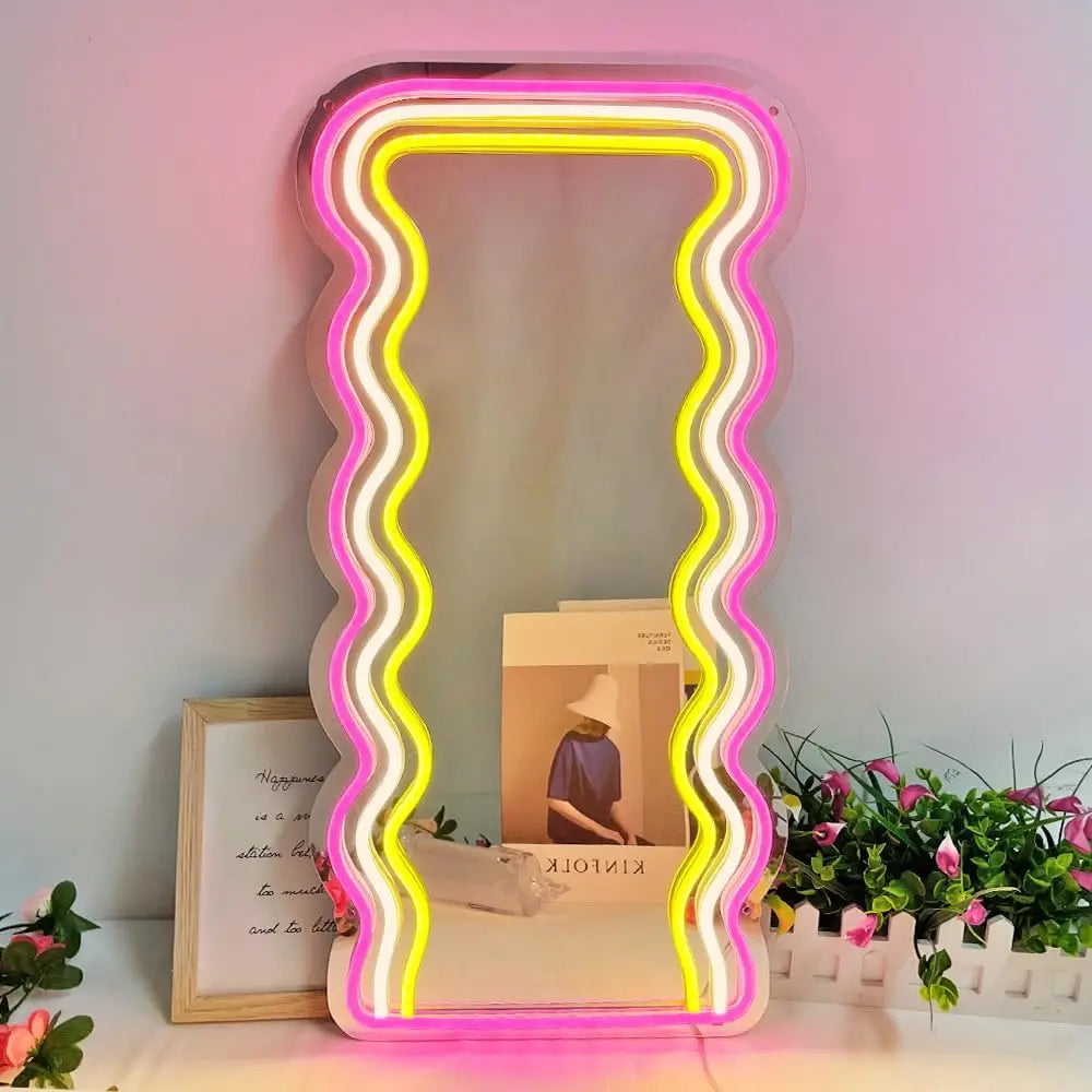 Neon Waveform Mirror