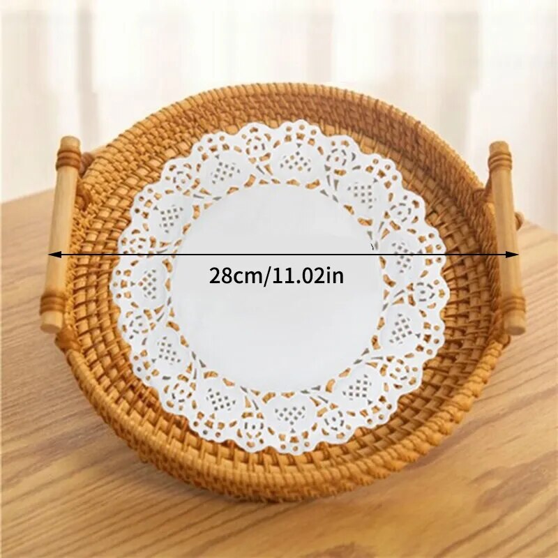 Rattan Food Tray