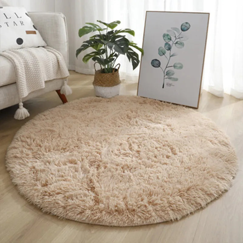 Round Fluffy Rug