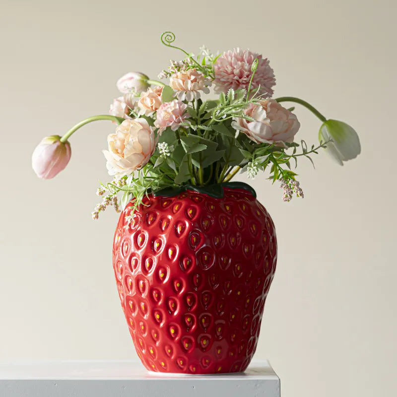 Ceramic Strawberry Vase