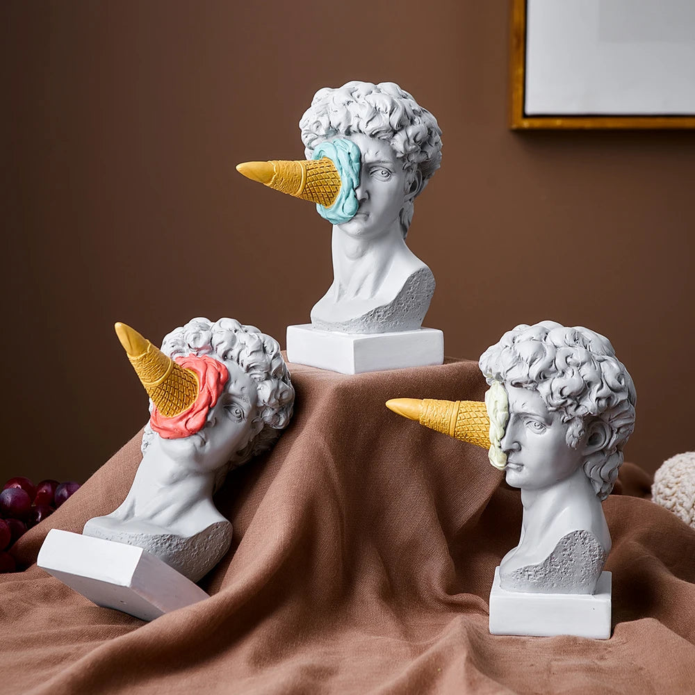 Ice Cream Head Sculpture