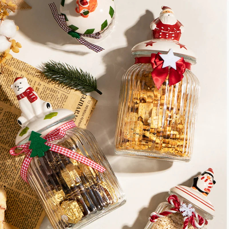 Animal Themed Christmas Storage Jars