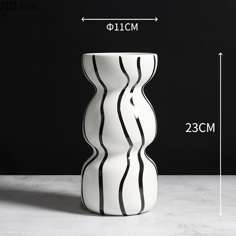 Black And White Ceramic Vase