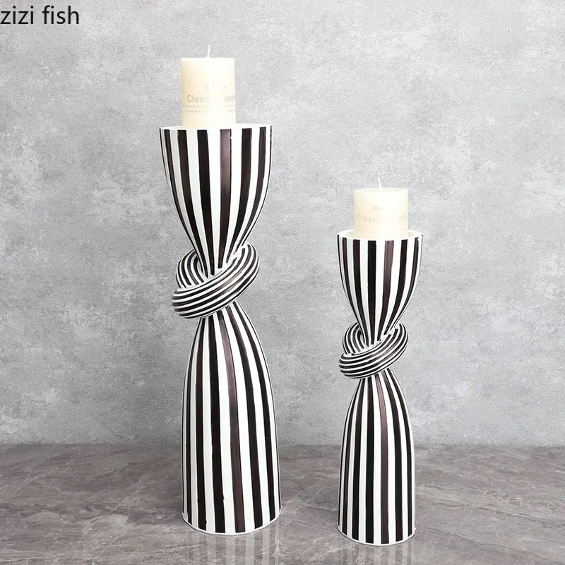 Striped Candle Holders