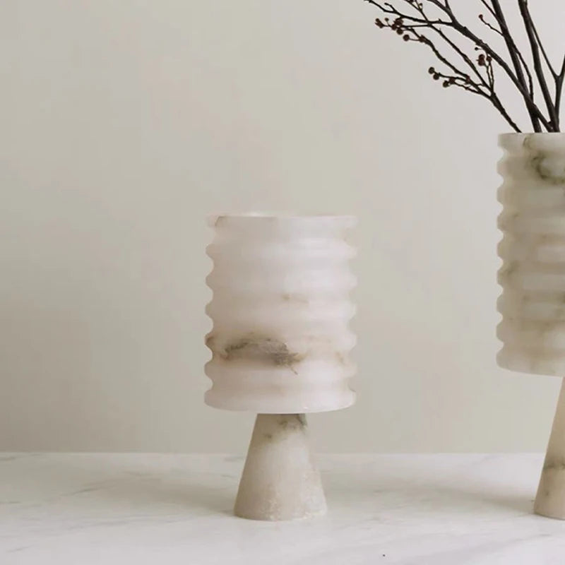 White Onyx Natural Marble Vase