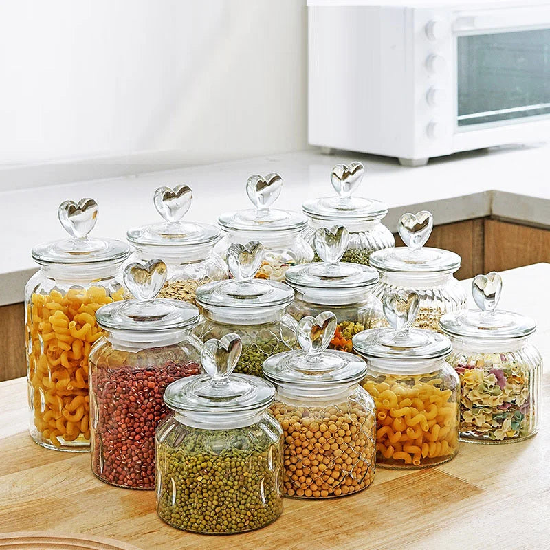 Heart Shaped Food Storage Jar