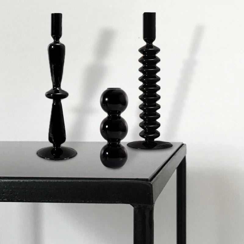 Modern black Glass Vase