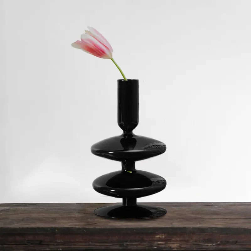 Modern black Glass Vase