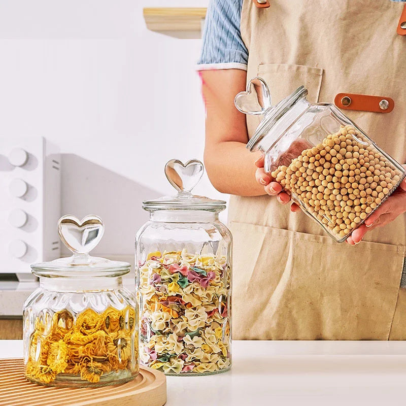 Heart Shaped Food Storage Jar