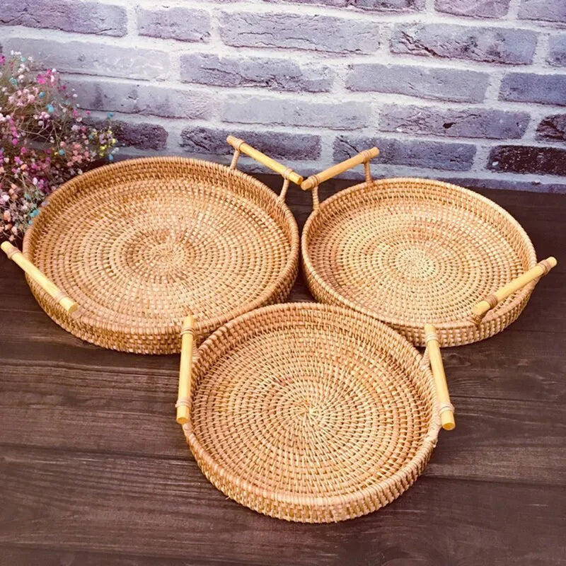 Rattan Food Tray