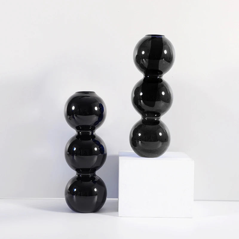 Modern black Glass Vase