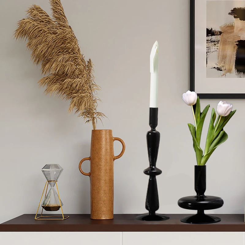 Modern black Glass Vase