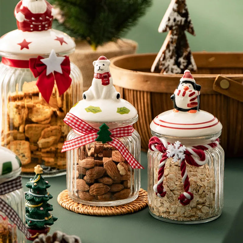 Animal Themed Christmas Storage Jars