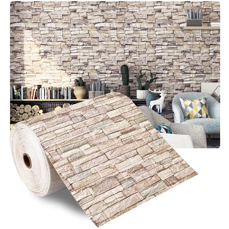 2m 3D Brick Wall Stickers