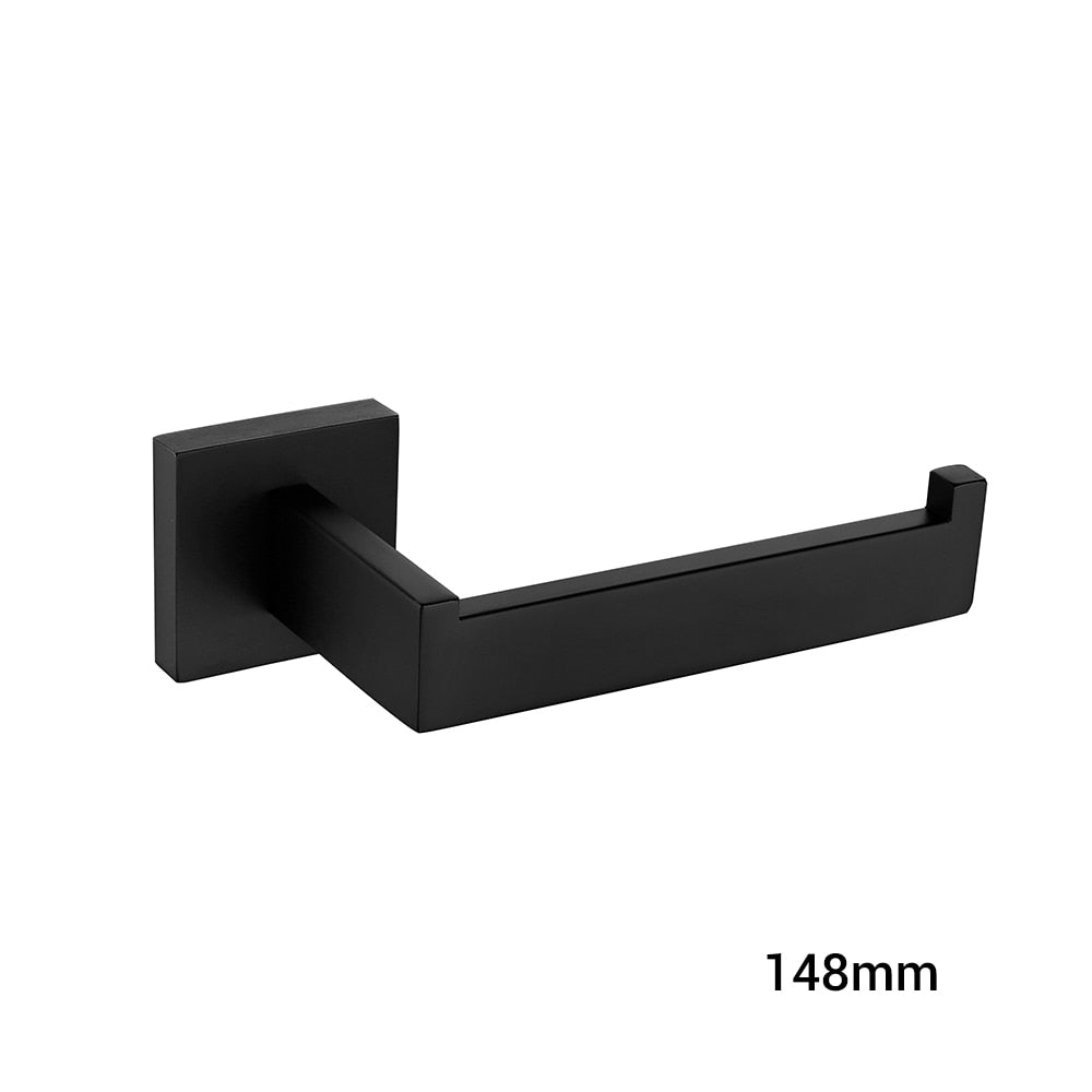 Matte Black Bathroom Accessories Set