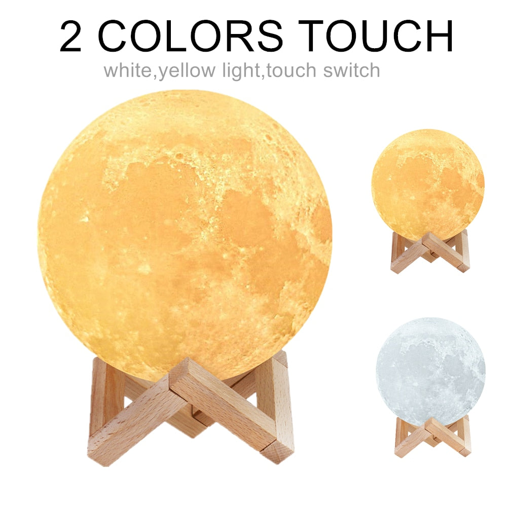 3D LED Moon Night Light