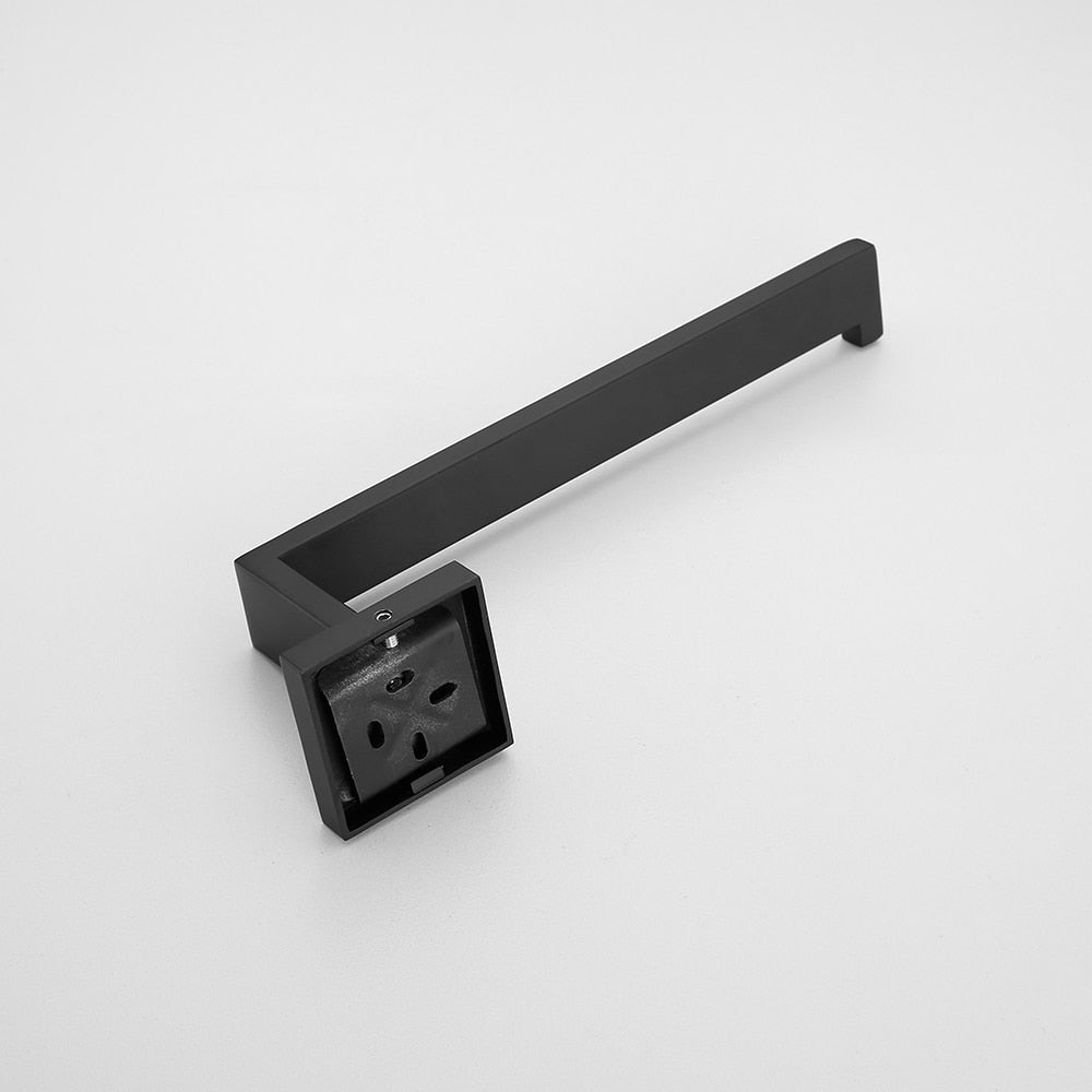 Matte Black Bathroom Accessories Set